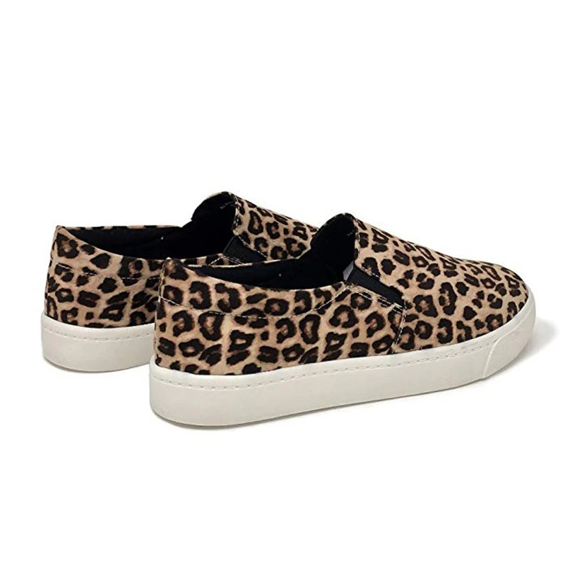Ceny COVOYYAR 2019 Leopard moda kobiet Sneakers płaskie buty kobieta wąż drukuj buty w stylu casual wiosna lato mokasyny Slip on 43 WSN280