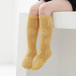 Fashion Baby Children Knee High Socks with Print Girls Kids Socks for Autumn Winter Baby Toddle Boy Long Socks Dots 1-8Years