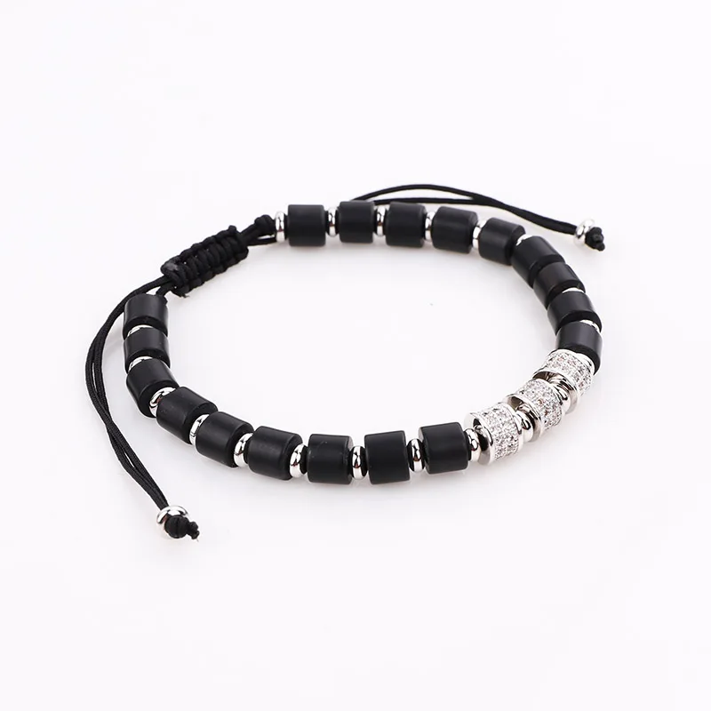 Men Women Jewelry Bracelet Brass CZ Charms Natural Stone Beads Bracelet Jewelry Warp Bracelet Men Women - Image 4