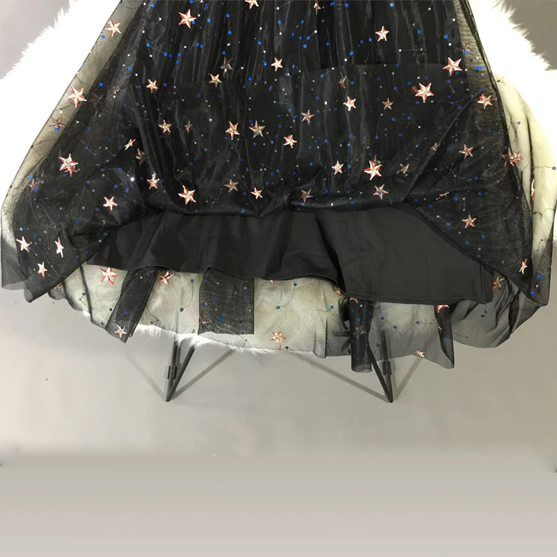 Новая мечта Созвездие звезда сегменты вышитые экран Половина Длина юбка в форме юбка женская s Длинная тонкая