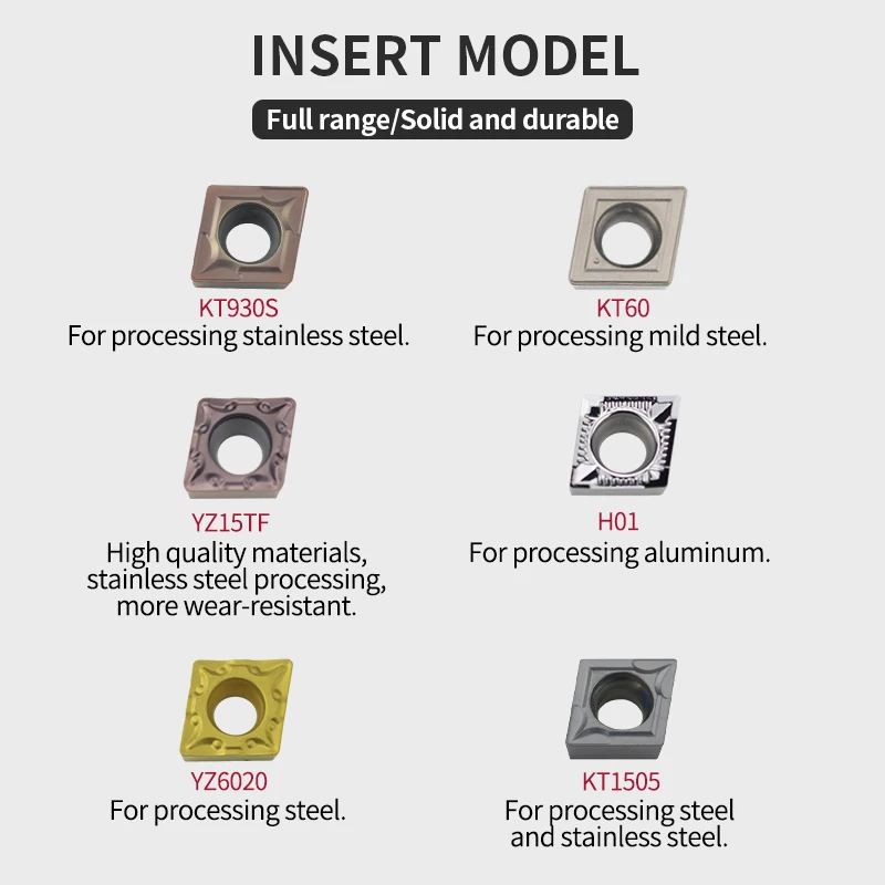 Portautensili Per Tornio S16Q-SCLCR09 Con 10 Lame CCMT09T304 - Per Taglio Metalli Di Precisione - Foto 2