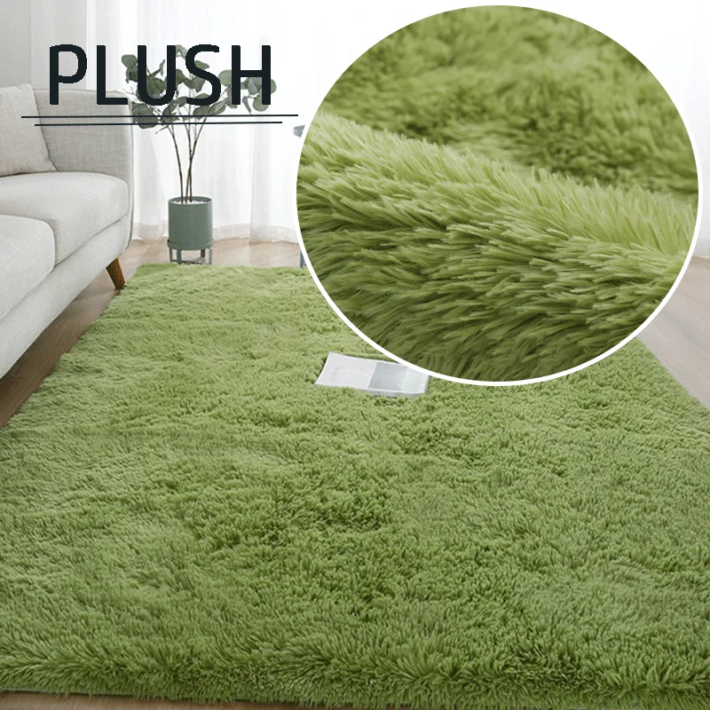 Green Carpet Floor Mat for Living Room Bedroom Kids Room