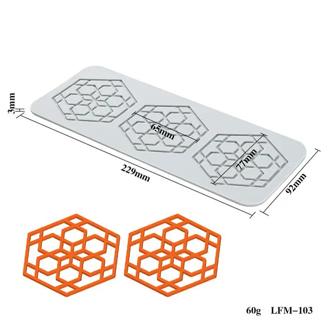 New Leaf Flower Ring Round Fondant Lace Mat Chocolate Mold DIY Baking Decoration Molecular Cuisine Printing Silicone Mold Style 6