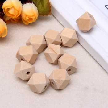

new 10pcs Wooden Natural Wood Beads For Baby Teething Teether 10/16/20mm