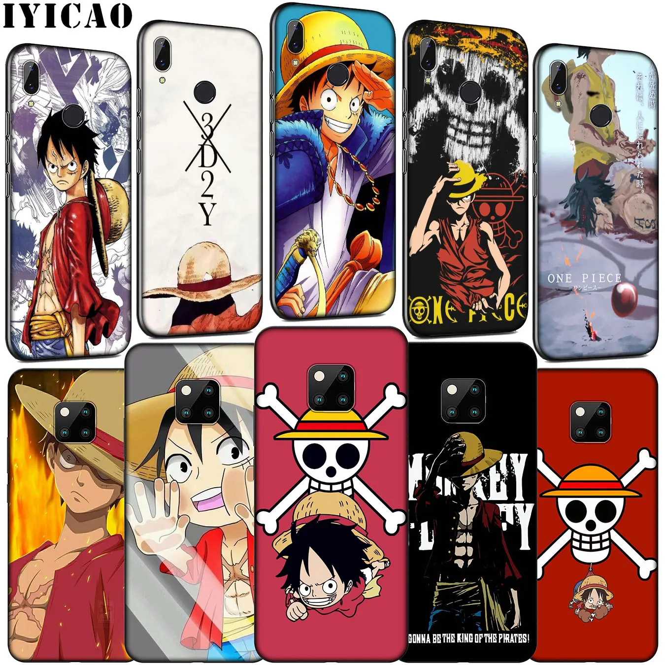 IYICAO One Piece Аниме Обезьяна D. Мягкий силиконовый чехол Luffy для Huawei Mate 30 20 10 Pro Nova 5i 4 3 3i