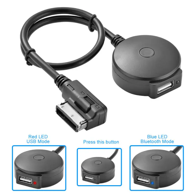 

Replacement Bluetooth Music Adapter Aux Cable For Mercedes-Benz MA 2008 PVC+Copper Connector