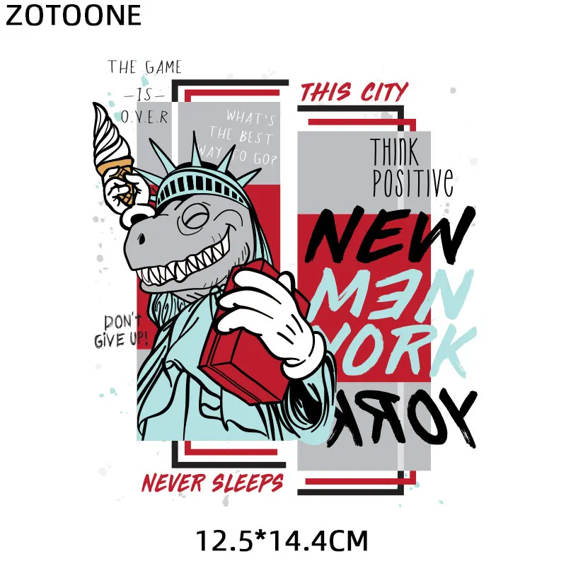 Утюжок на нашивки в виде динозавра набор для детской одежды сделай сам футболка