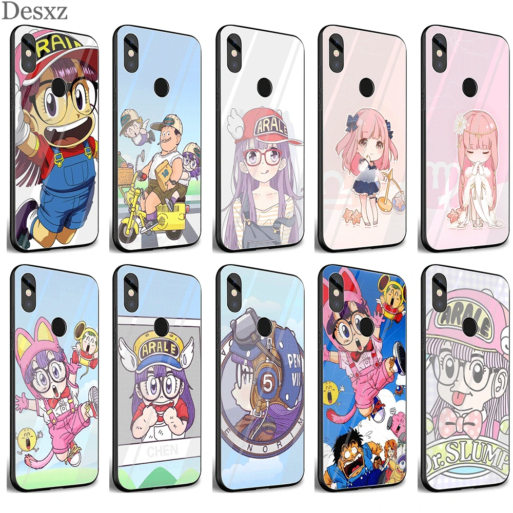 Mobile Phone Case Glass For Xiaomi Mi 8 Lite A1 A2 9 Redmi Note 5 6 7 Pro 6A 4X F1 Cover Anime Kawaii | Мобильные телефоны и