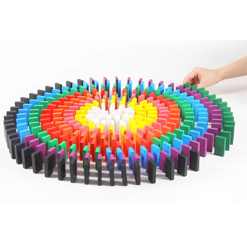 

Large Size Switch Domino Educational Toy Adult Game 100 Tablets 100 Pieces Children Color Product Wooden
