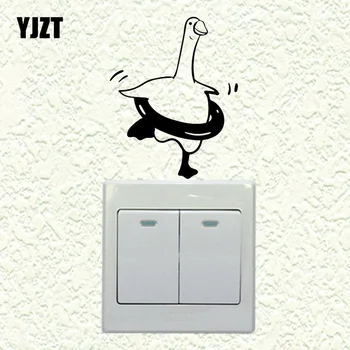 

YJZT Art Crreative Wall Switch Sticker Children Room Decor Vinyl Decal Fashion Dancing Goose S19-0366