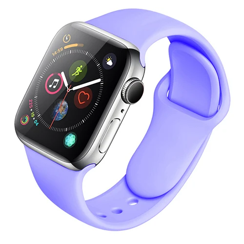 Силиконовый ремешок для Apple Watch 38 мм 42 мм спортивный браслет резиновый ремешок для часов Iwatch 5 4 44 мм 40 мм для Apple Watch 3 2 1 ремешок - Цвет ремешка: color 34