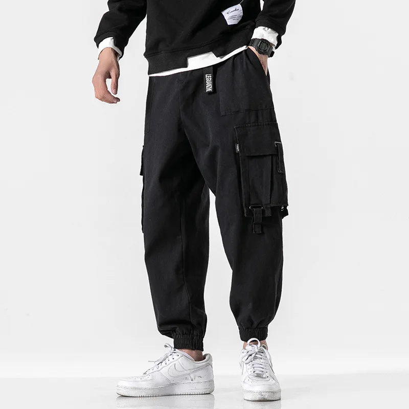 

Ancient Also Men'S Wear 2020 Spring New Style Large Pocket Capri Bib Overall Men's Loose And Plus-sized Beam Leg Casual Pants Me