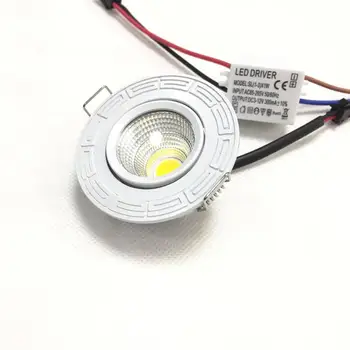 

2019 new arrival lamp 1pcs /lot 52mm Down Light Ac95-265v,white Body And Silver With High Brightness,free Shipping