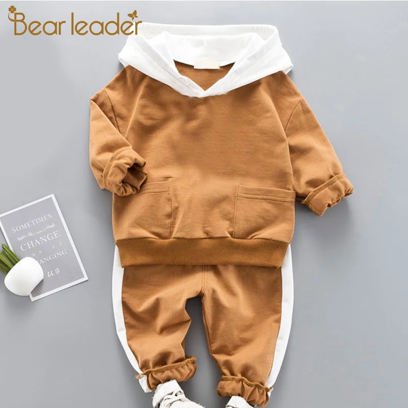 

Bear Leader Boys Clothes Sets Spring Autumn New Patchwork Sweatshirt Pant 2PC Suit Kid Sports Clothing Sets for Fashion Baby Boy