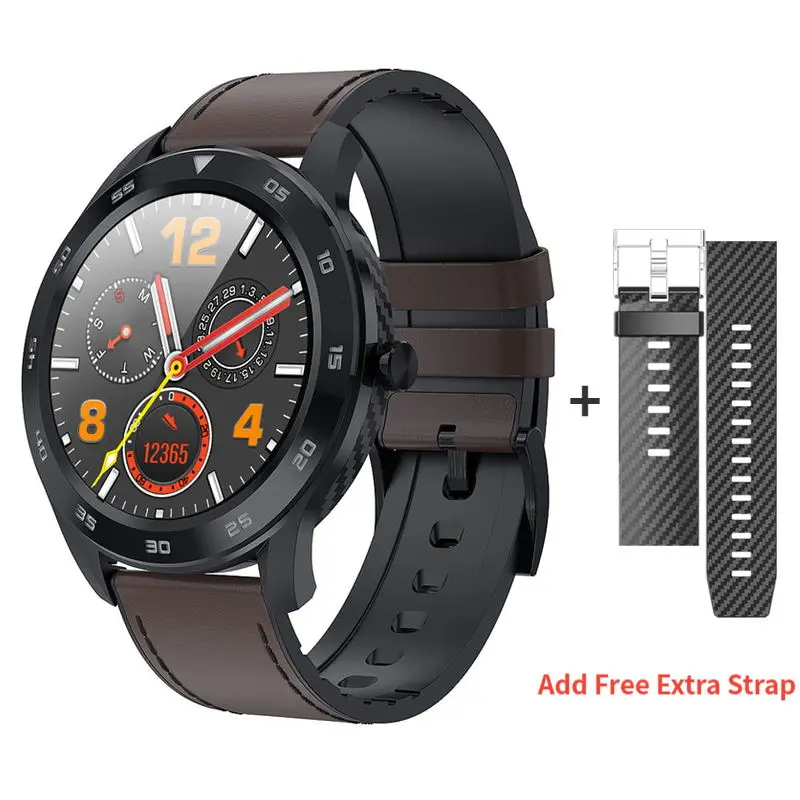 Dark Brown Bluetooth Вызов DT98 Смарт часы для мужчин 1,3 Полный Круглый HD сенсорный экран IP68 Водонепроницаемый Smartwatch для xiaomi huawei honor phone GT - Цвет: Dark Brown