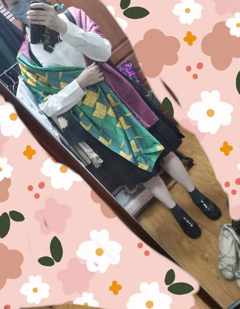 Аниме демон убийца Kimetsu no Yaiba Tanjirou Nezuko Zenitsu Giyuu плюс длина сохраняет тепло шарф для косплея зимний шейный платок 210 см