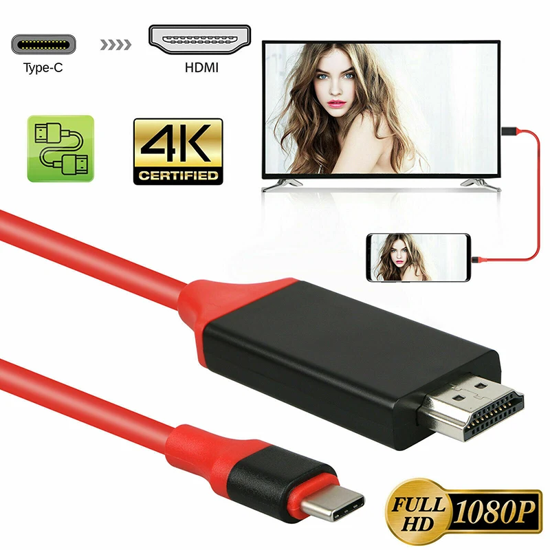 Larryjoe 2m USB C 3,1 к HDMI 4K адаптер Кабели Тип C к HDMI кабель для MacBook Samsung Galaxy S9/S8/Note 9 Huawei USB C HDMI|Кабели HDMI| | АлиЭкспресс