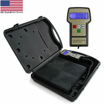 

220lbs Digital Electronic Refrigerant Charging Weight Scale for HVAC Black New