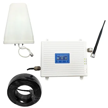 

2G 3G 4G Triple band Cell Phone Signal Booster 70dB GSM 900 LTE 1800 WCDMA 2100 mhz Mobile Cellular Signal Repeater Antenna Set