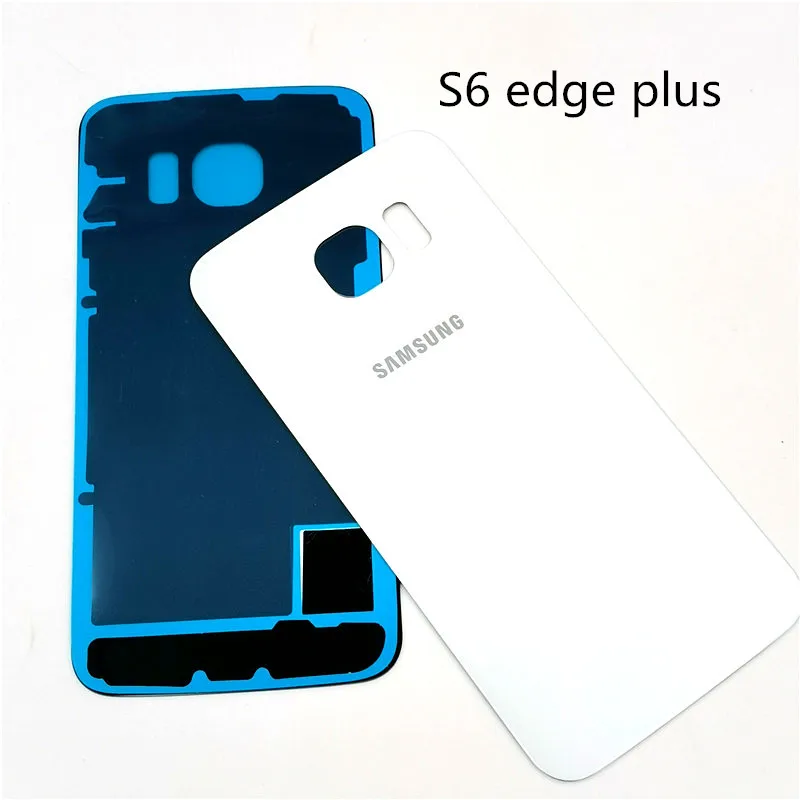 s6 edge plus white samsung galaxy s6 edge plus чехол стеклянная задняя крышка батарейного отсека Защитная сменная оболочка для galaxy s6 s6 edge с клеем - Цвет: s6 edge plus white