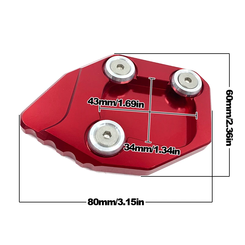 CNC Kickstand Foot Side Stand Extension Pad Support Plate For Honda CBR600RR 2007 2008 2009 2010 2011 2012 CBR 600RR CBR 600 RR (12)