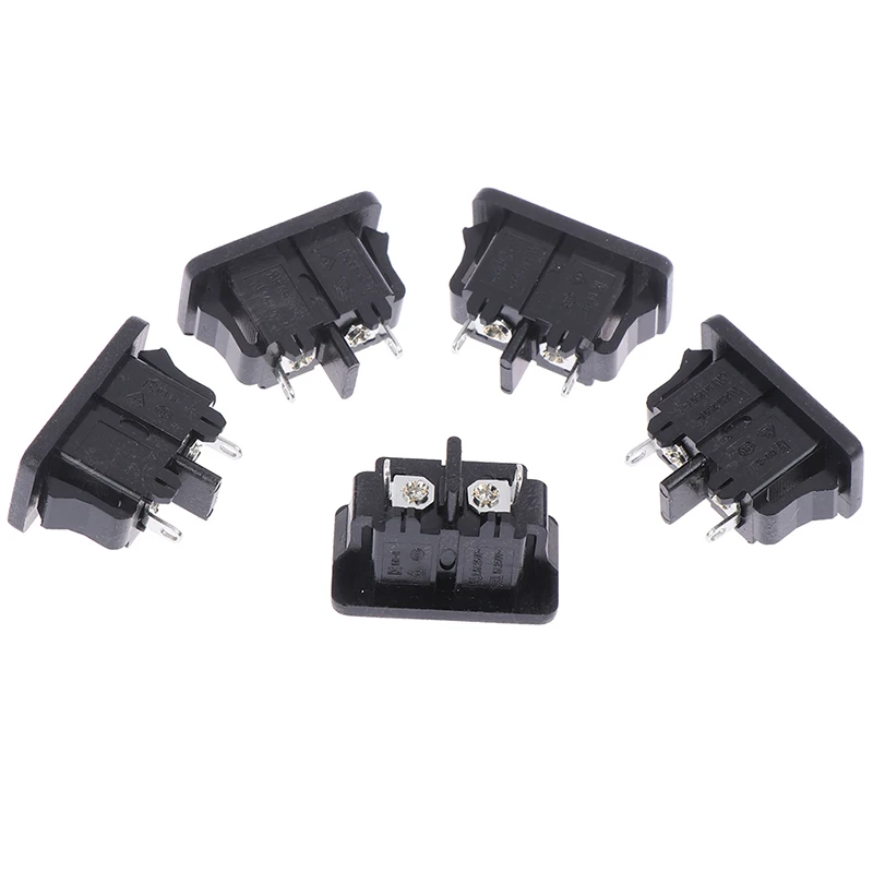 5 шт. AC250V 2.5A 2Pin IEC 320 C8 Резьбовая оправа гнездо входа гнездо|Электрические розетки| |