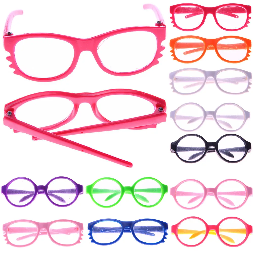 

Round Frame Eyewear for 18 Inch Doll Toy Miniature Eyeglasses Mini Colorful Doll Glasses Spectacles Toys Doll Eyeglass