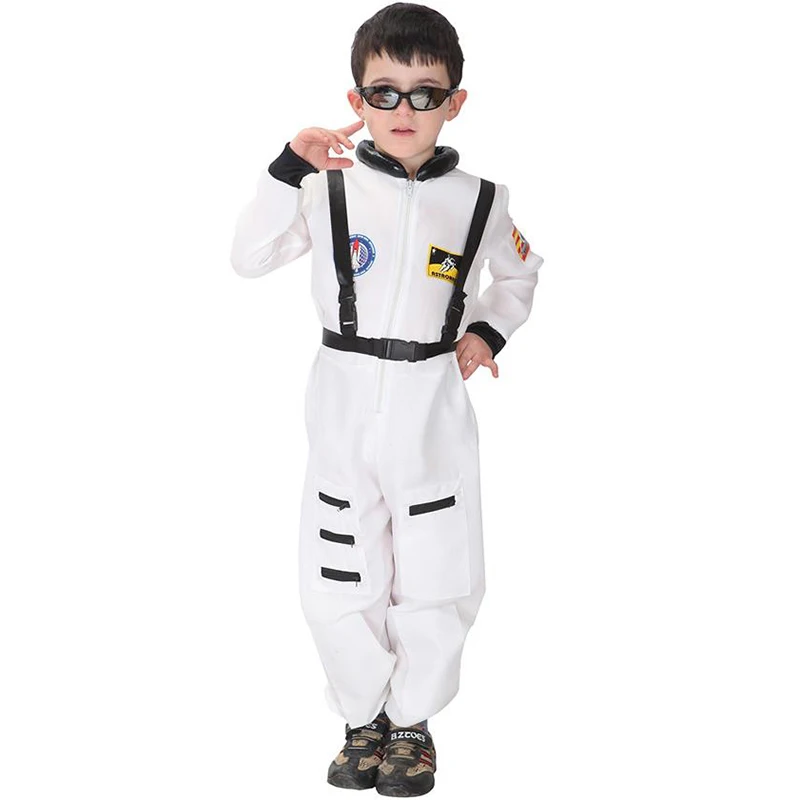 

DM COS Halloween Child Pilot Cosplay Stage Performance Costume Air Force Pilot Astronaut Airman Spaceman Captain Costume Cosplay