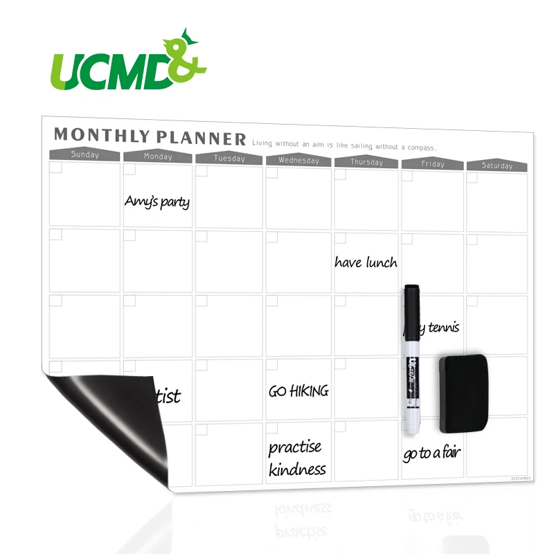 

Magnetic Weekly Planner Grocery List Erasable Monthly Planning Kindergarten Daily Planner for Refrigerator Fridge Magnet 42x30cm