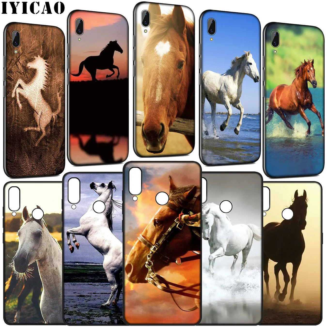 IYICAO лошади с животным принтом Мягкий силиконовый чехол для телефона huawei Y9 Y7 Y6 Prime