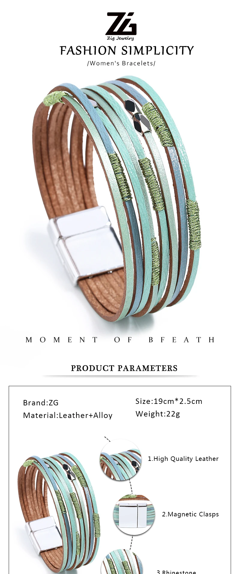 ZG Boho многоцветный браслет Pulseira Masculina Pulseras Mujer Moda Bransoletki Damskie