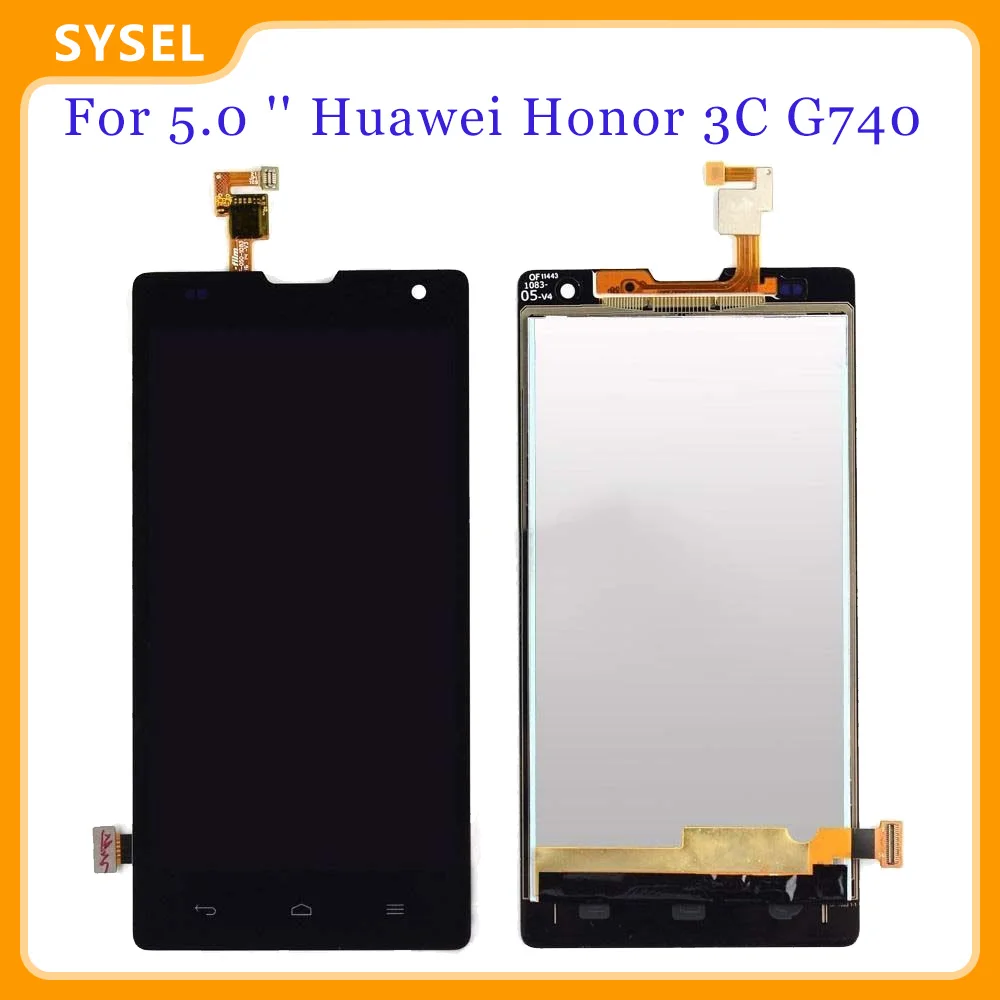 Для 5 0 ''Huawei Honor 3C G740 ЖК сенсорный дигитайзер в сборе Бесплатные инструменты |