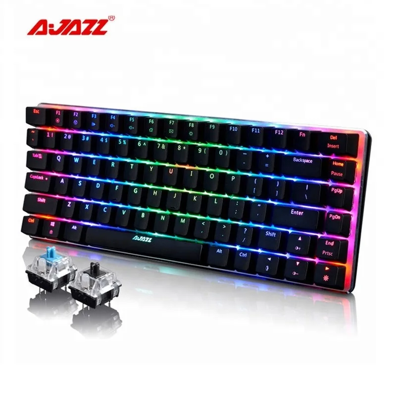 Механическая клавиатура AJAZZ AK33 компактная Проводная игровая с 82 клавишами не
