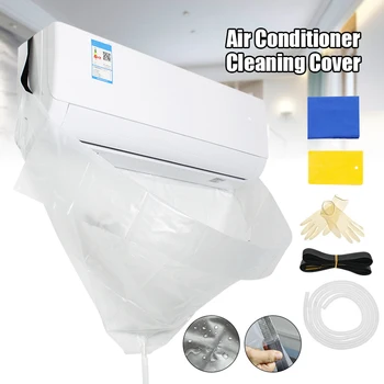 

Air Conditioner Waterproof Cleaning Cover Dust Washing Protector Air Conditioner Water Receiving Cover White Household Tool