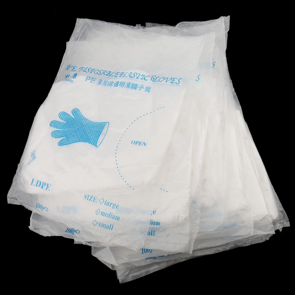 100 шт Одноразовые чистые большие кухонные перчатки для уборки пищи|Лыжные