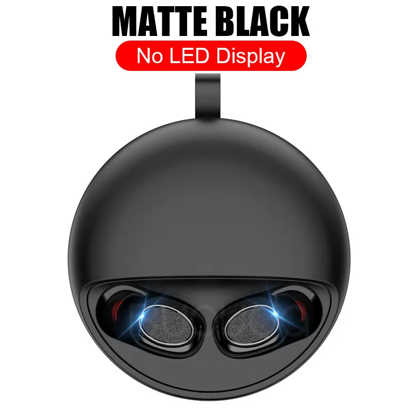 No LED Displsy Новые TWS беспроводные Bluetooth наушники светодиодный дисплей Bluetooth наушники 9D Hifi стерео гарнитура наушники для iOS Android телефон - Цвет: No LED Displsy