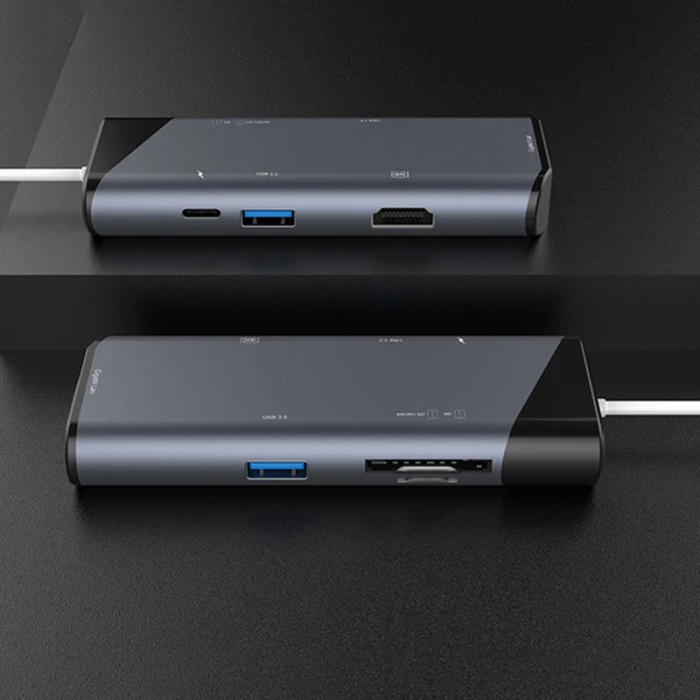 Многопортовое «7-в-1 концентратор Тип с разъемами типа C и USB3.0 4K HDMI устройство для чтения карт SD TF Ethernet-адаптер док-станция VH99