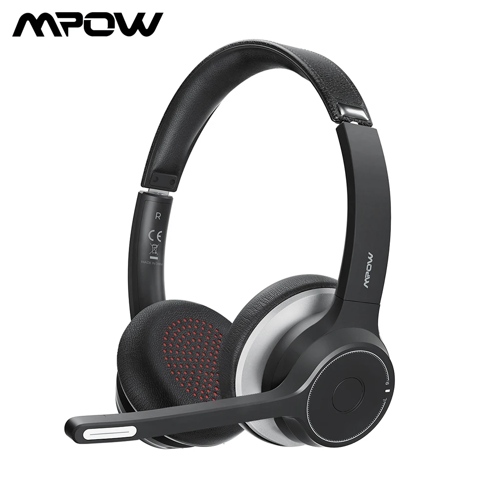 Bluetooth Headsets Mpow Hc5 CVC8.0 Mute Noise Cancelling with Mic Wired for Phone Upgarded