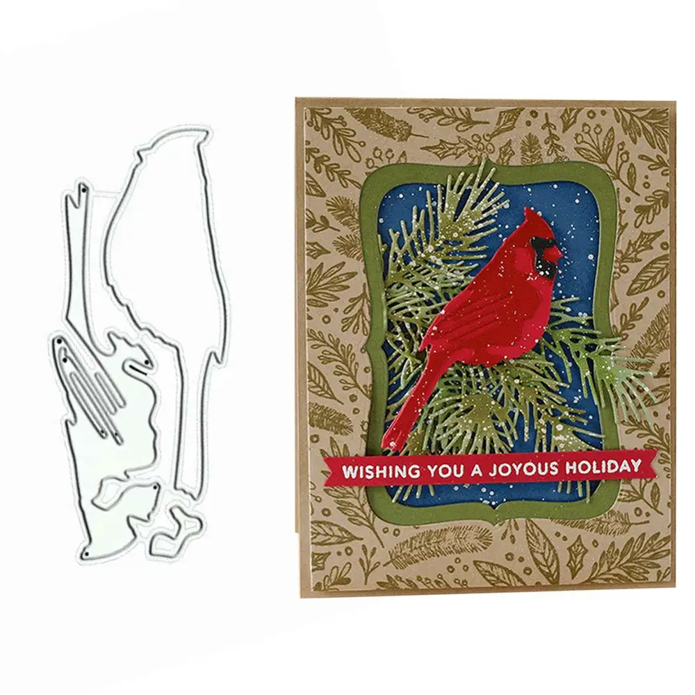 bird 1pc Вырубка-штампы металлические для скрапбукинга сердце Вырубные штампы цветочный Трафарет DIY рамки тиснение папка шаблон тиснение - Цвет: bird 1pc