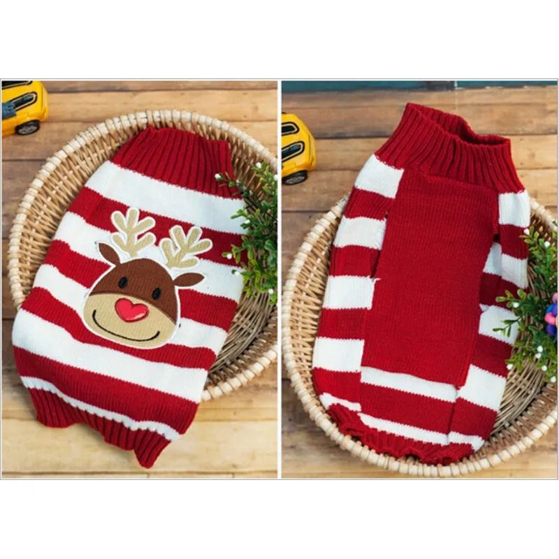 Winter Pet Dog Clothes for Dogs Christmas Sweater Santa Claus Elk Dog Jacket Puppy Pet Clothing for Dogs Costume French Bulldog