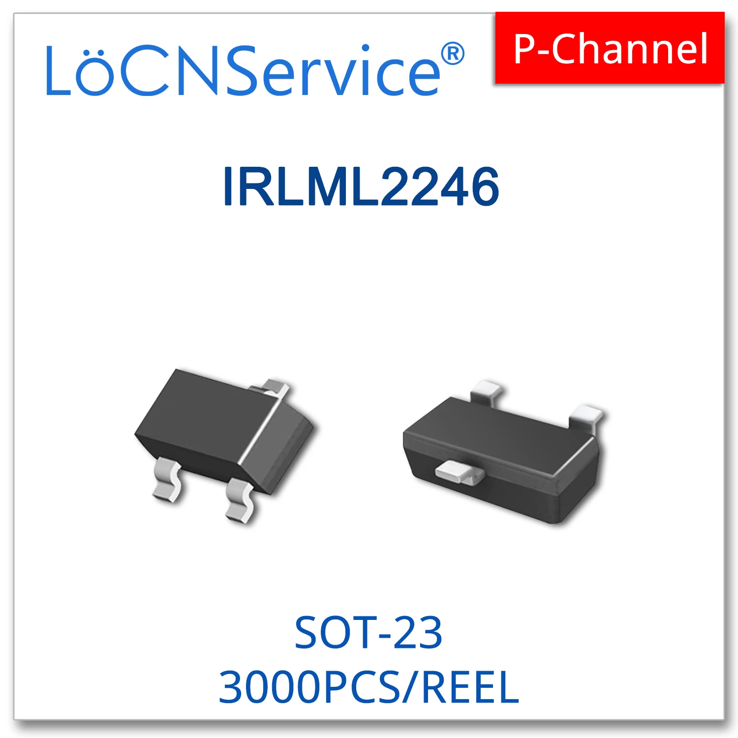 LoCNService 3000 шт. IRLML2246 SOT23 P-Channel 20V Высокое качество сделано в Китае IRLML 2246 | Электроника