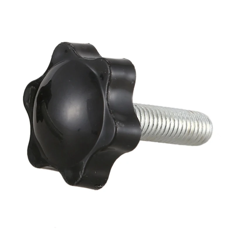 10 Pcs M8x30mmx32mm Male Thread Hex Shaped Head Clamping Screw Knob