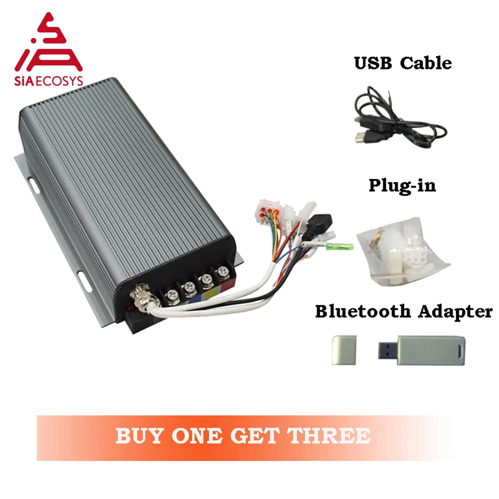 Sabvoton SVMC96100 96v 100A sine wave controller for 3000w 4000w BLDC motor with bluetooth adapter Electric bike hub motor