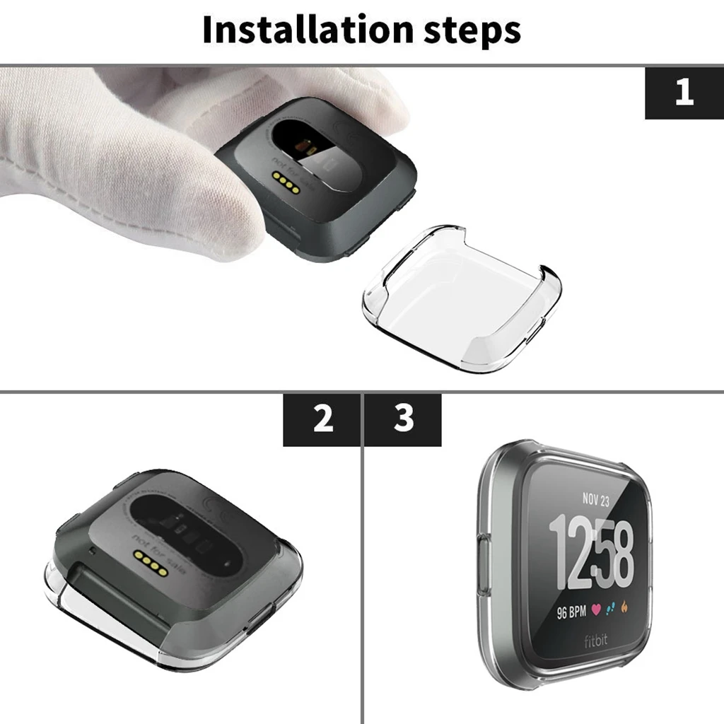 Overall Protective Cover TPU Protector Case Shell for Fitbit Versa Watch