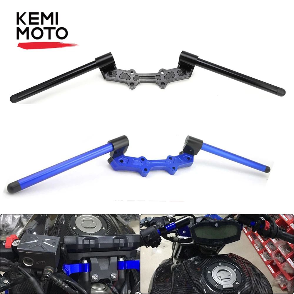 

KEMiMOTO For YAMAHA MT-07 FZ-07 MT 07 MT07 Motorcycle Accessories Adjustable Handlebars Handle Bar With Clamp Kit 2014 2015 2016