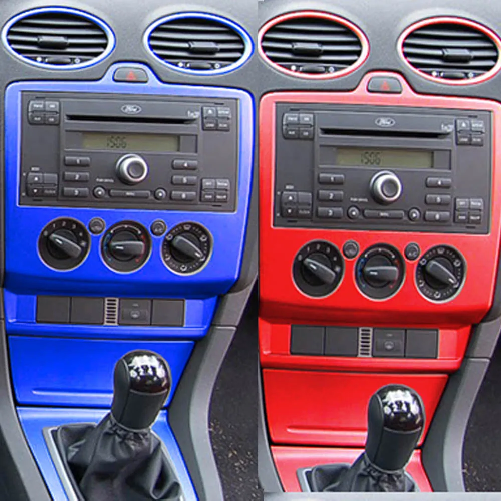 Для Ford Focus 2005-2008 внутренняя Центральная панель управления дверная ручка 3D/5D наклейки из углеродного волокна наклейки аксессуары для автомобиля