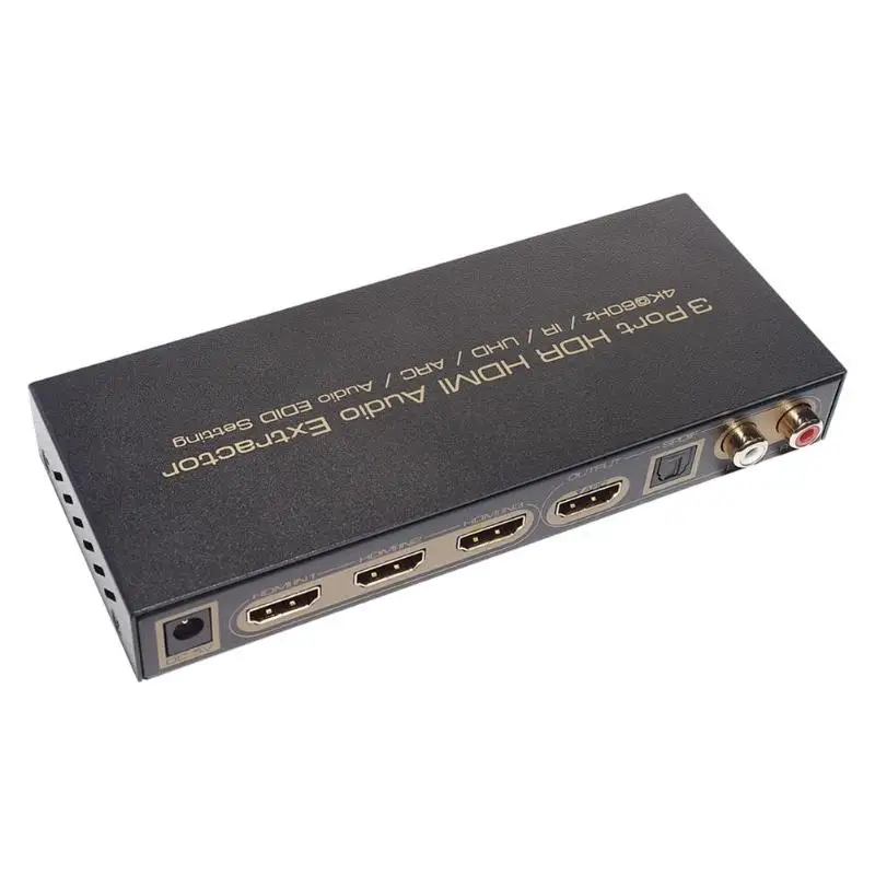 

3 in 1 out HDMI Switch 4K Splitter Audio Converter 3 Port 8bit YcbCR4:4:4 18Gbps HDMI Audio Extractor Switcher