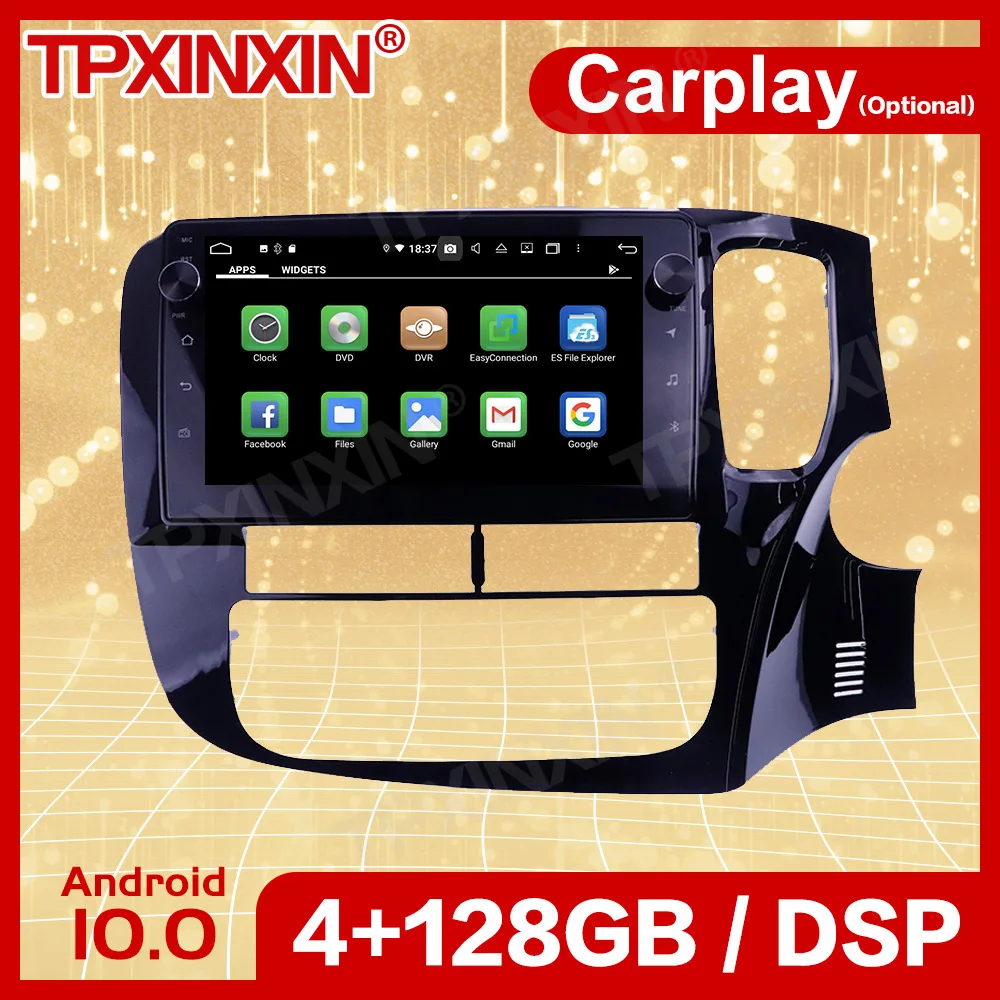 

Беспроводной автомобильный стереоприемник Carplay Android 10 для Mitsubishi Outlander 2014, 2015, 2016, 2017, 2018, Магнитола, головное устройство