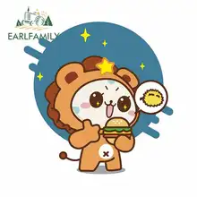 EARLFAMILY 13cm x 8.1cm Eating Burger Lion Funny Car Stickers Cartoon RV VAN 3D DIY Fine Decal Vinyl Wrap Assessoires JDM Vinyl EARLFAMILY 13cm x 8.1cm Eating Burger Lion Funny Car Stickers Cartoon RV VAN 3D DIY Fine Decal Vinyl Wrap Assessoires JDM Vinyl