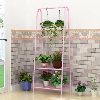 

Living room multi-level floor hanging orchid stand hanging multi-function rack flower stand balcony wrought iron